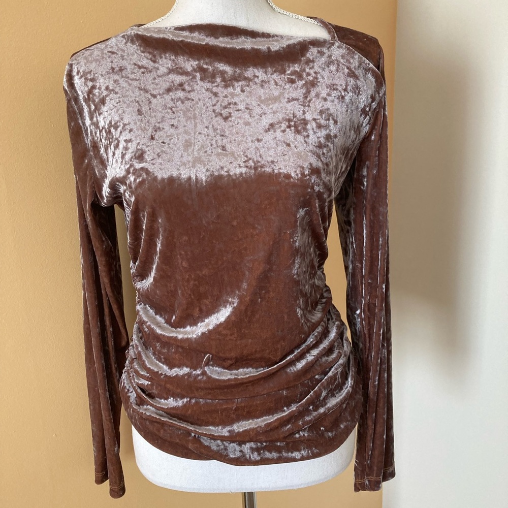 Fitted velvet top